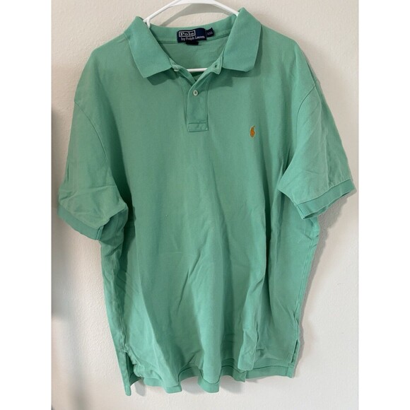 Polo Ralph Lauren Turquoise Short Sleeve Polo Shirt 100% Cotton Mens Size XXL - Picture 1 of 4